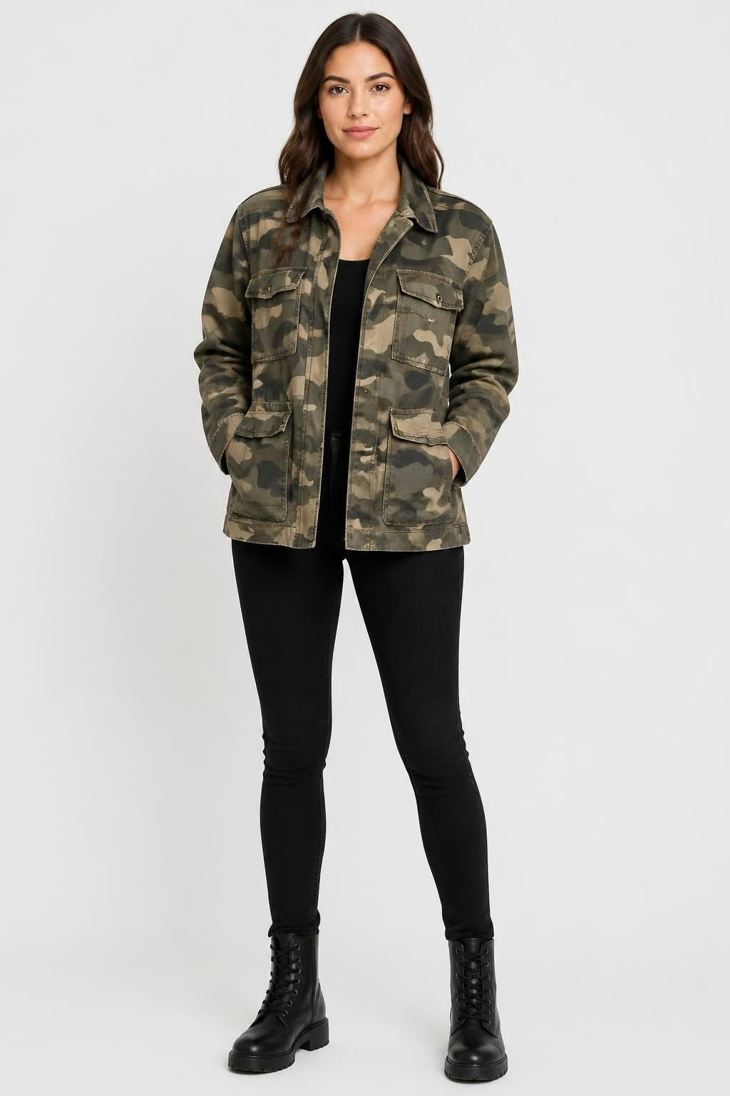 Unbranded Camo Field Jacket Utility Style - pre-loved at Why Go Less, Lebanon