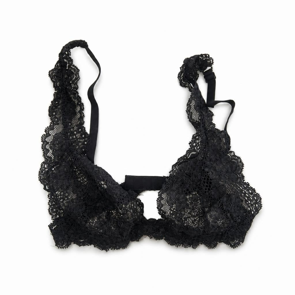 Black Lace Underwire Bralette Lingerie Top - pre-loved at Why Go Less, Lebanon