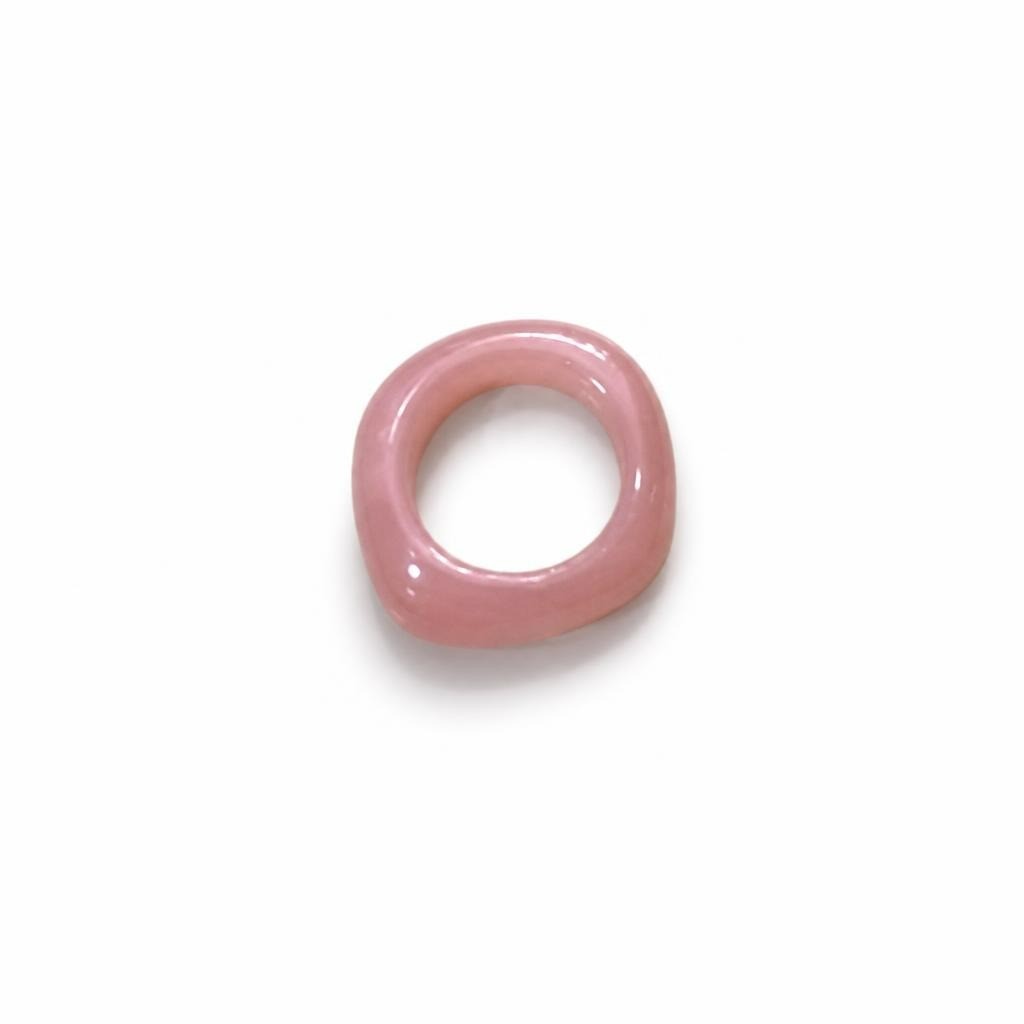 Pink Ceramic/resin Ring - pre-loved at Why Go Less, Lebanon