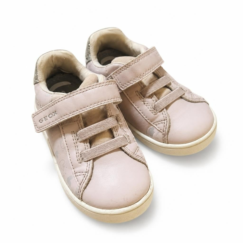 Geox Baby Sneakers Velcro Pink Beige - pre-loved at Why Go Less, Lebanon