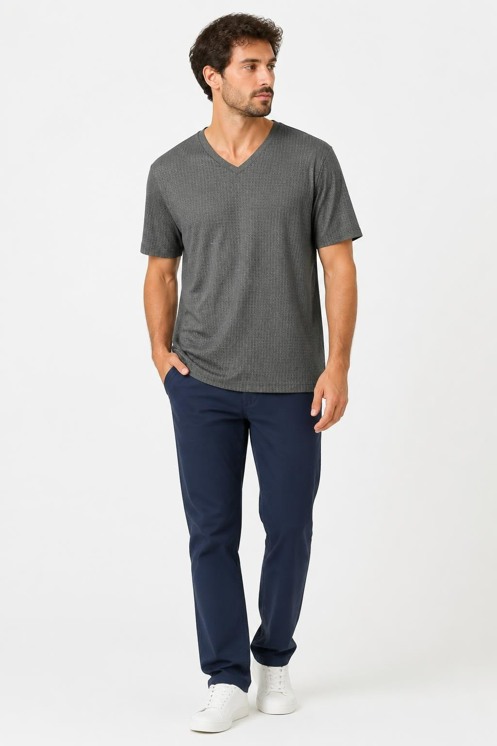 Alfani Grey Shirt - pre-loved at Why Go Less, Lebanon