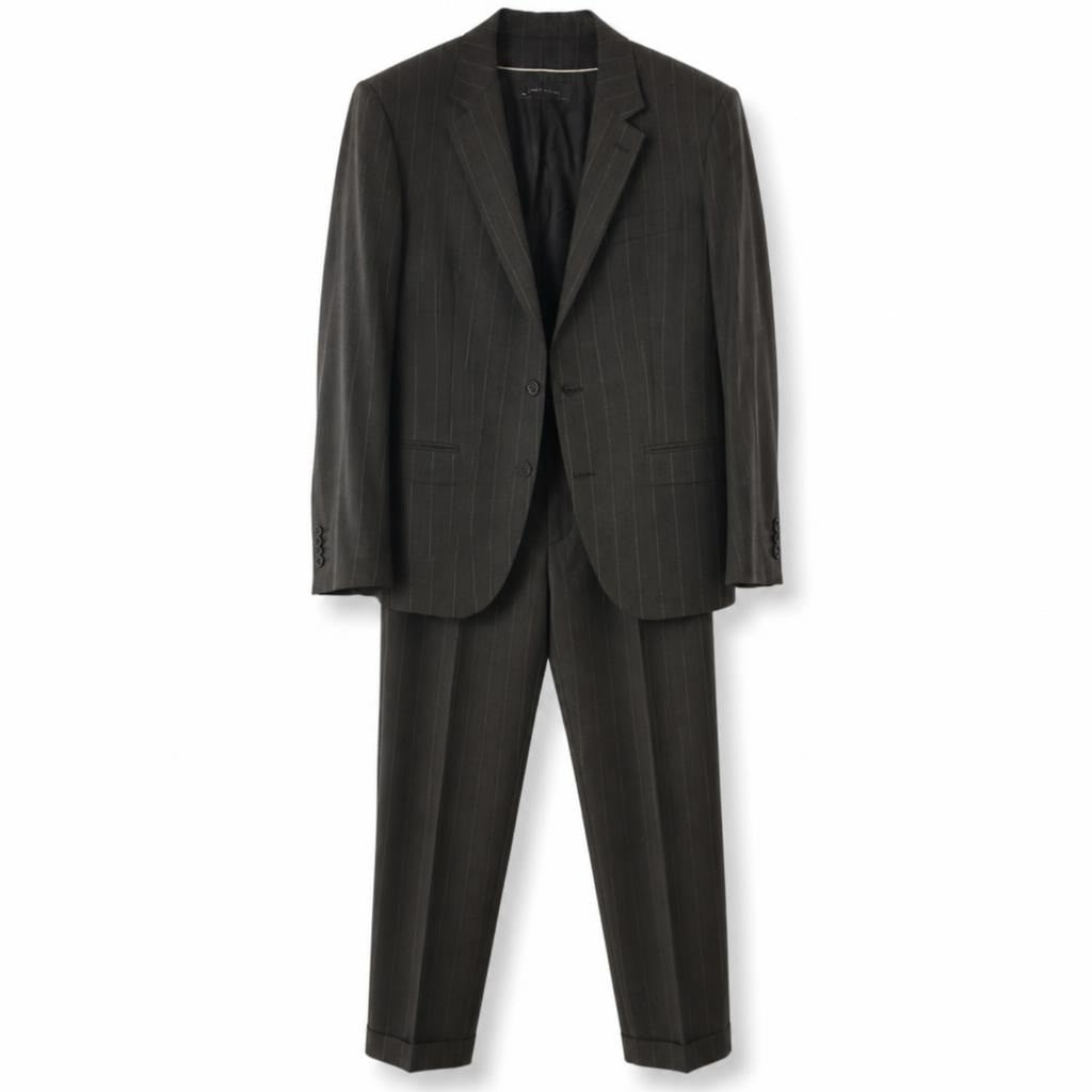 Zara Basic Dark Grey Pinstripe Blazer - at Why Go Less, Lebanon