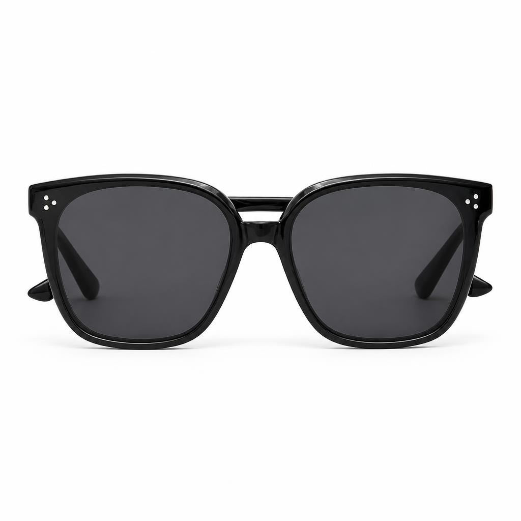 Black Square-frame Sunglasses, Classic Style - pre-loved at Why Go Less, Lebanon