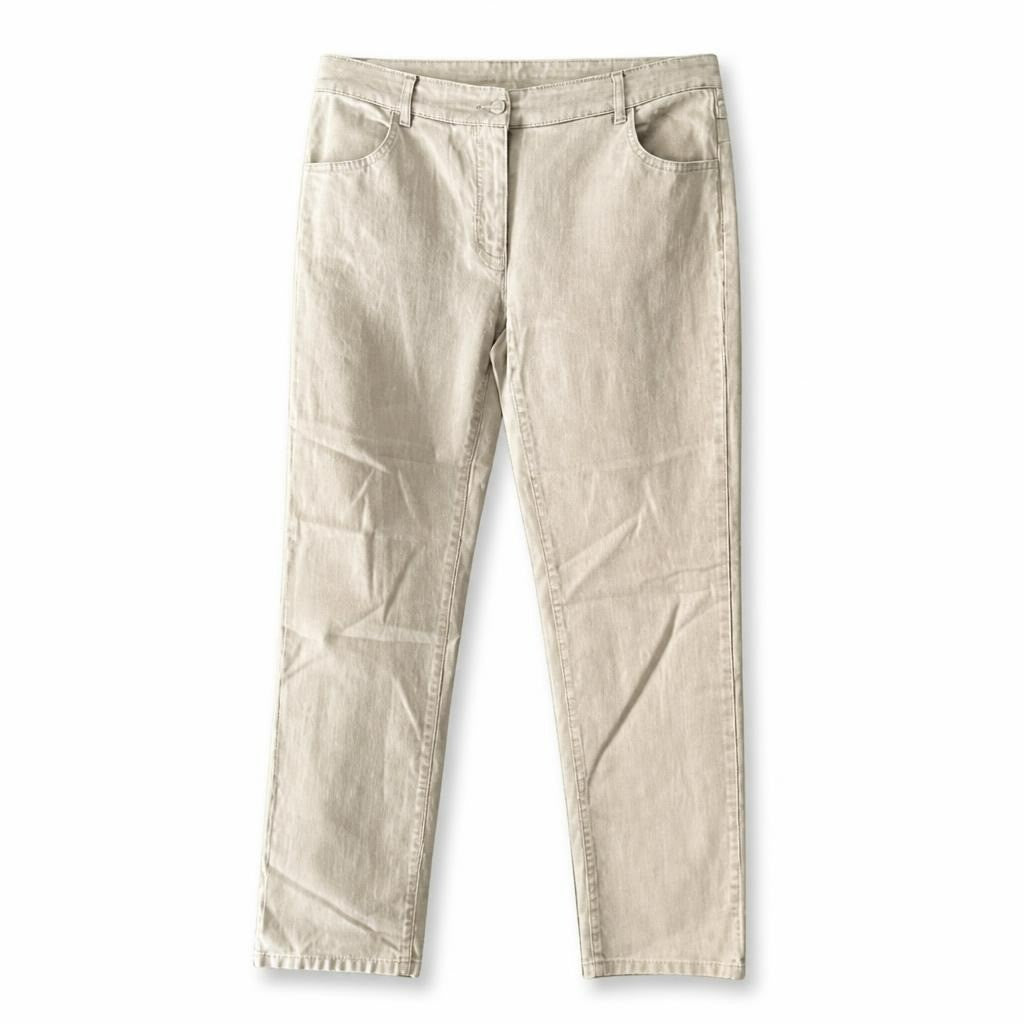 Beige Straight-leg Denim Jeans - new at Why Go Less, Lebanon