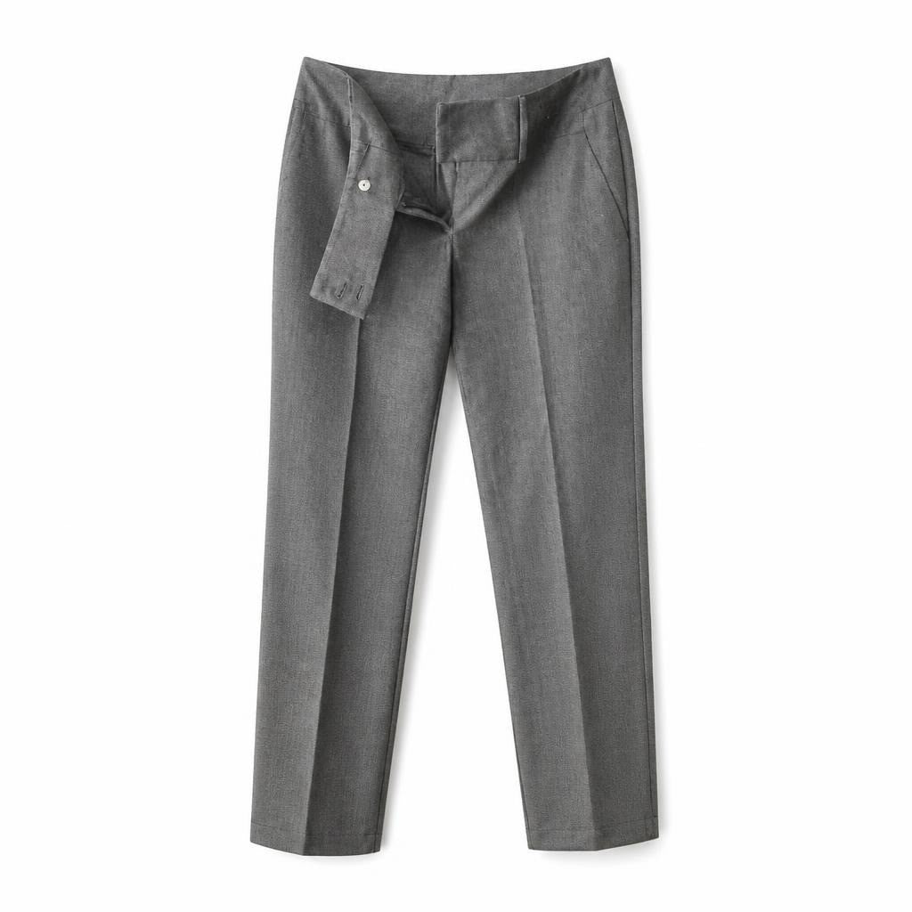 Grey Wool-blend Tailored Trousers - pre-loved at Why Go Less, Lebanon