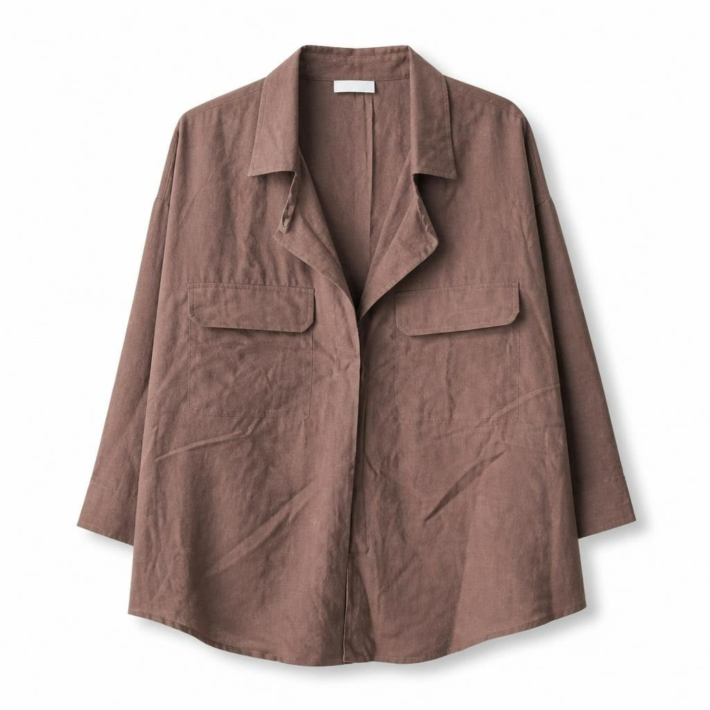 Mauve Brown Mini Skirt with Front Pockets - pre-loved at Why Go Less, Lebanon