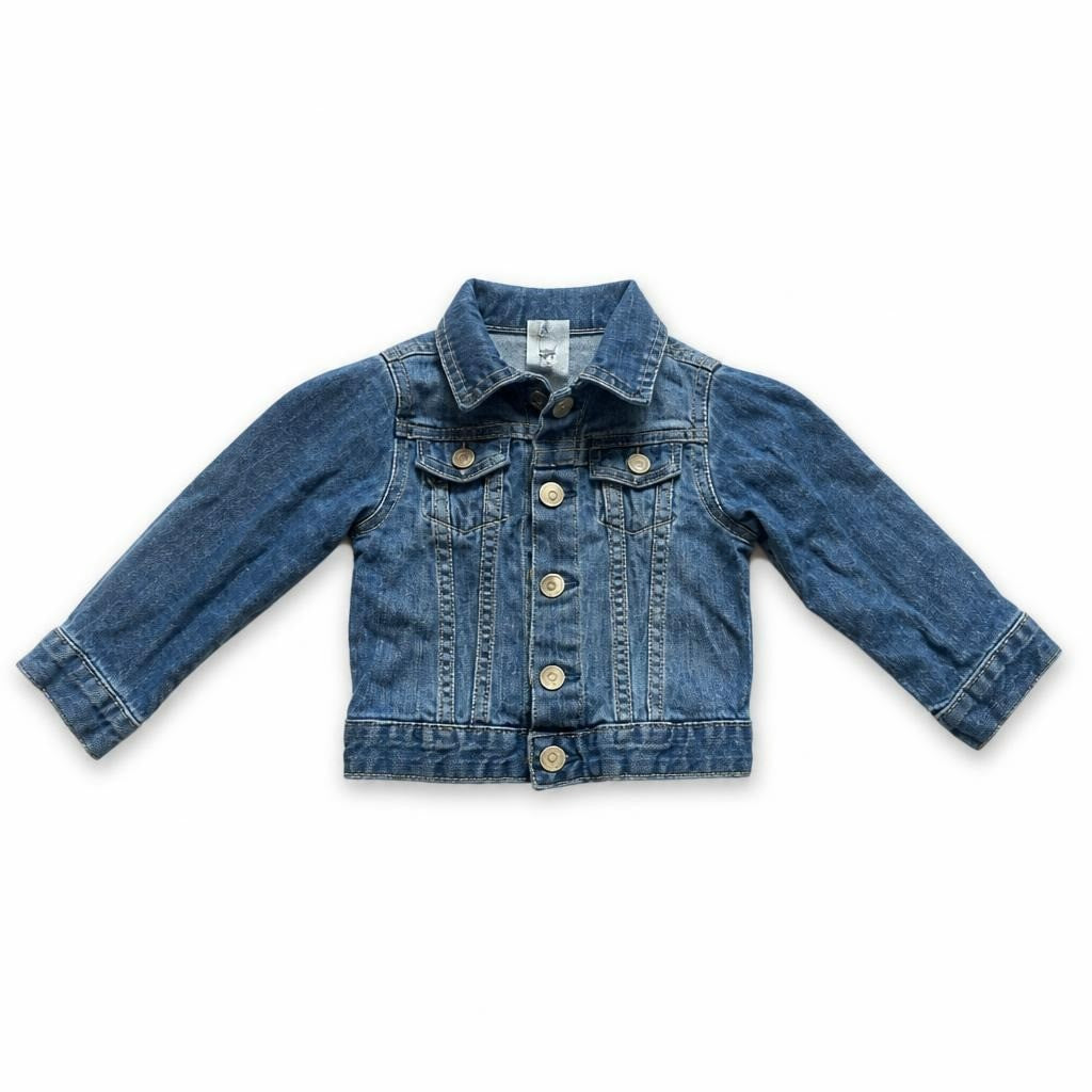 Baby Denim Jacket, Blue, Snap Buttons - pre-loved at Why Go Less, Lebanon
