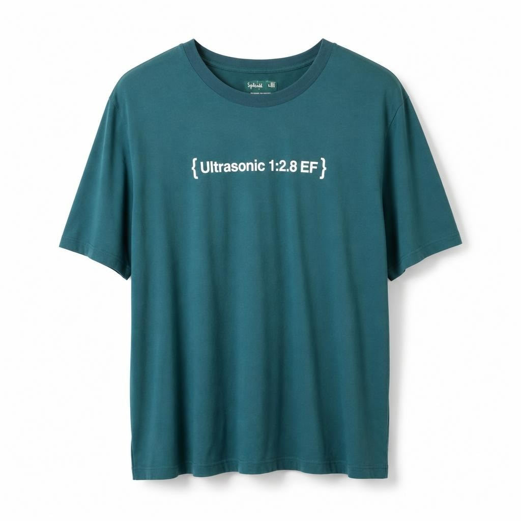 Splash Teal Graphic Tee Ultrasonic Print - pre-loved at Why Go Less, Lebanon
