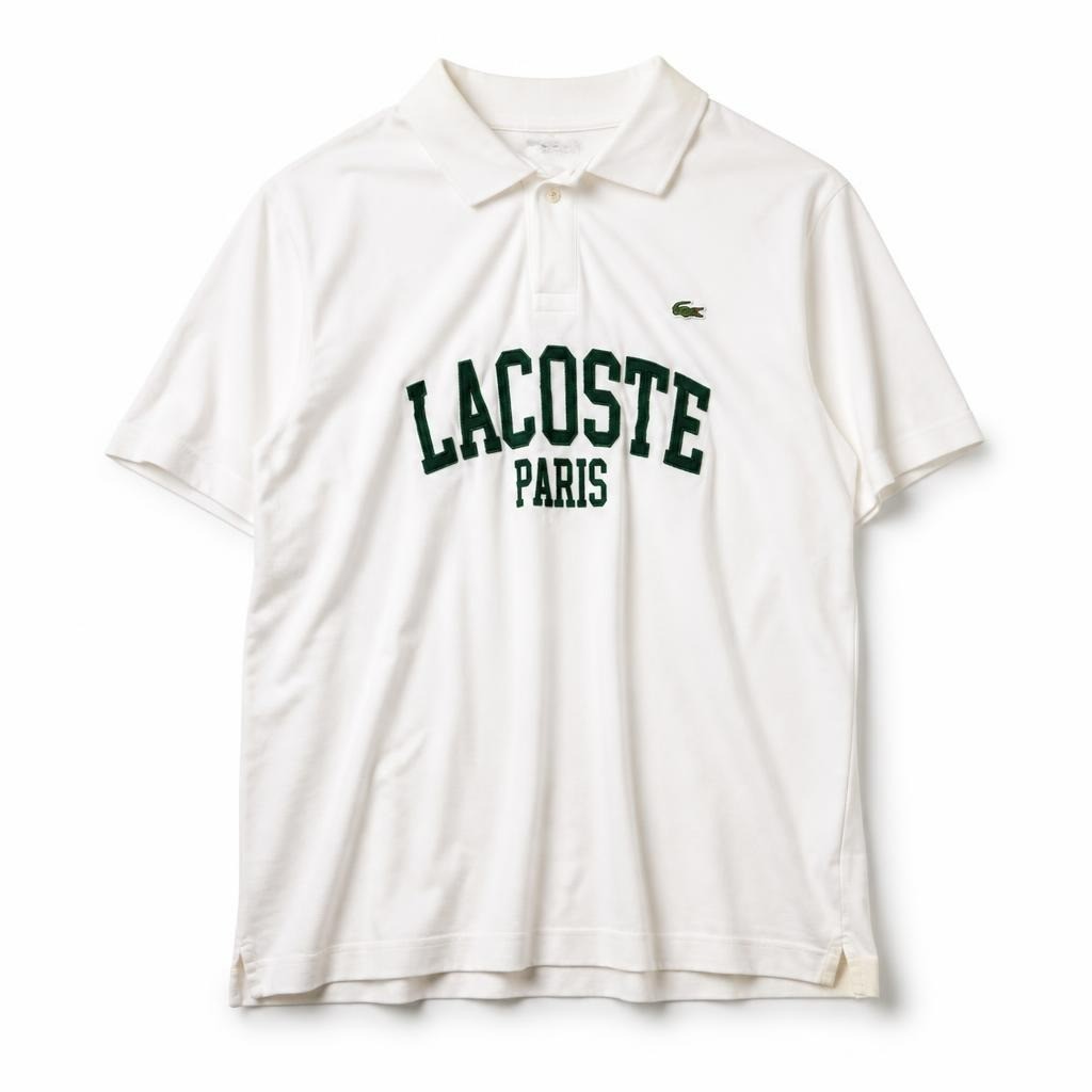 Lacoste Paris White Polo Shirt, L - pre-loved at Why Go Less, Lebanon