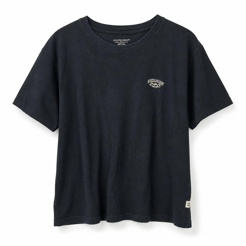 Jack & Jones Black Logo Crew Neck Tee - pre-loved at Why Go Less, Lebanon