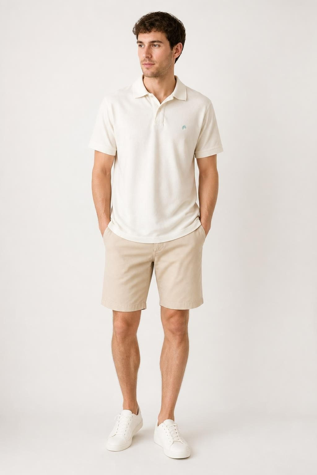 Lacoste Cream Polo Shirt with Pocket - pre-loved at Why Go Less, Lebanon