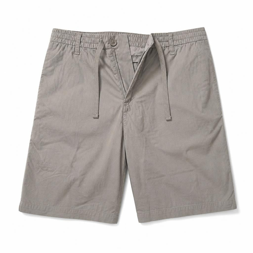Light Khaki Drawstring Shorts, New with Tags - pre-loved at Why Go Less, Lebanon