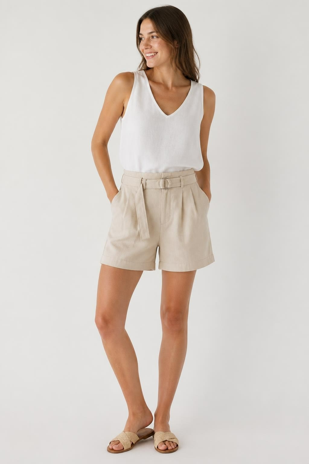 Grey Belted Shorts New with Tags - new at Why Go Less, Lebanon