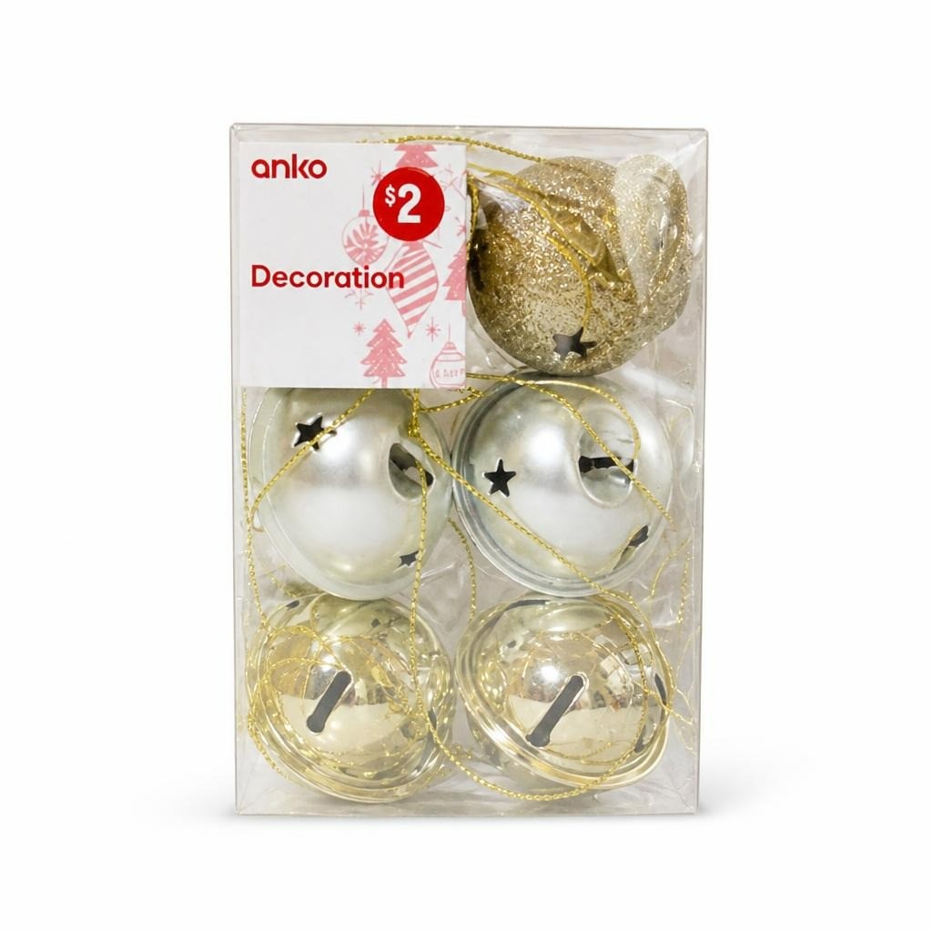 Anko Jingle Bell Silver Christmas Decorations Pack - new at Why Go Less, Lebanon