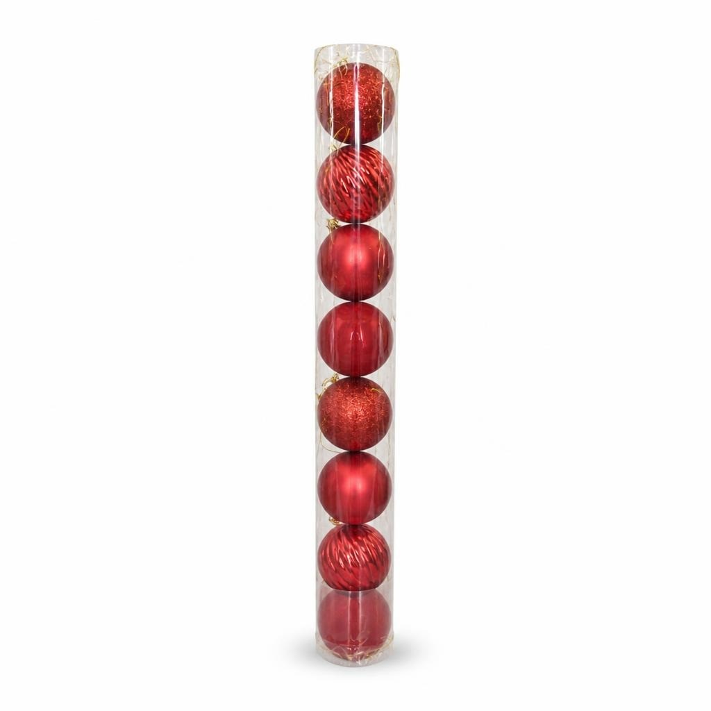 Red Christmas Baubles Pack of 6, Large - new at Why Go Less, Lebanon