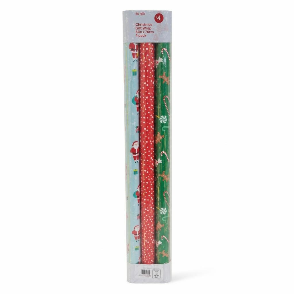 Anko Christmas Gift Wrap 3m x 70cm 3-pack Red/green - new at Why Go Less, Lebanon