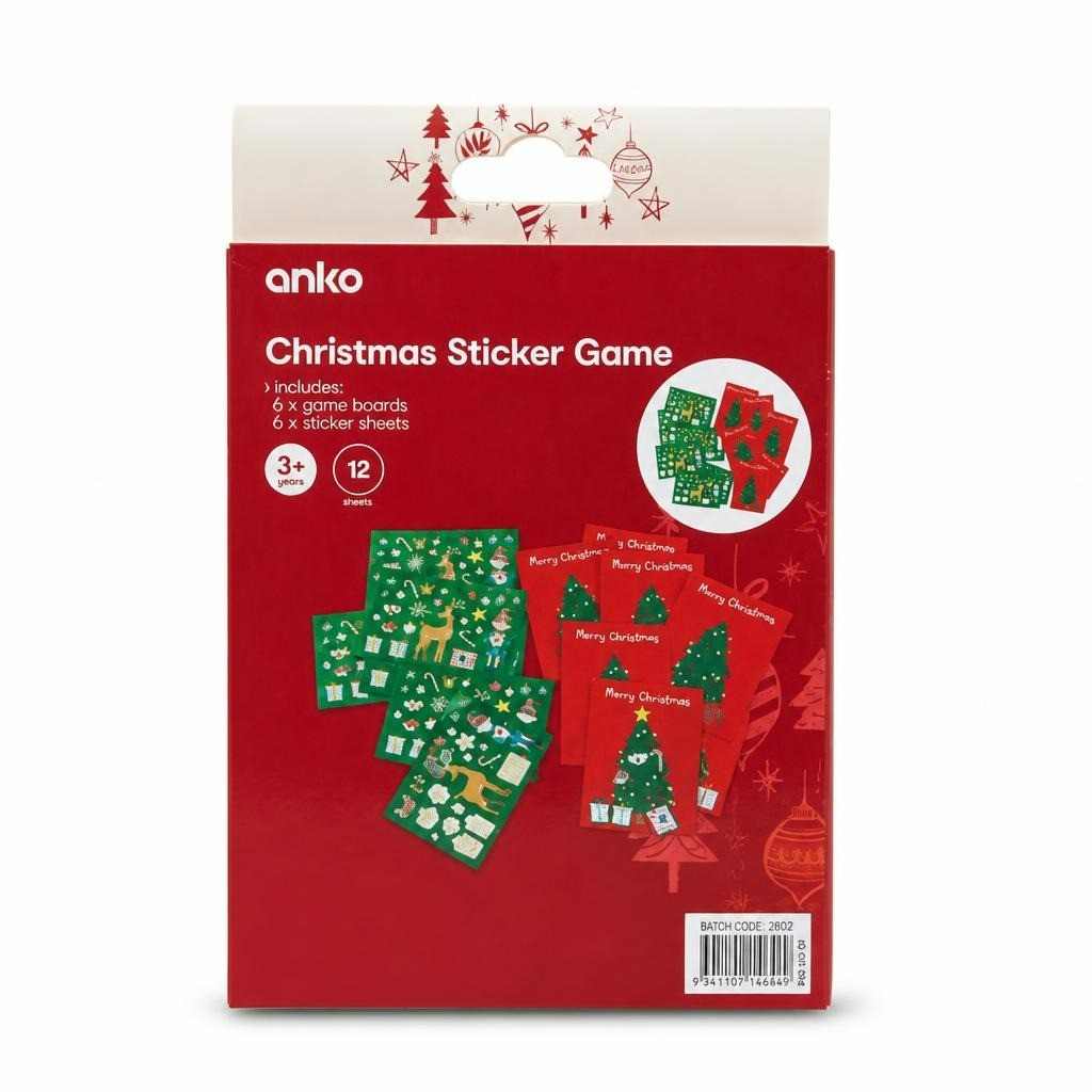 Anko Christmas Sticker Game 6 Boards Kids - new at Why Go Less, Lebanon