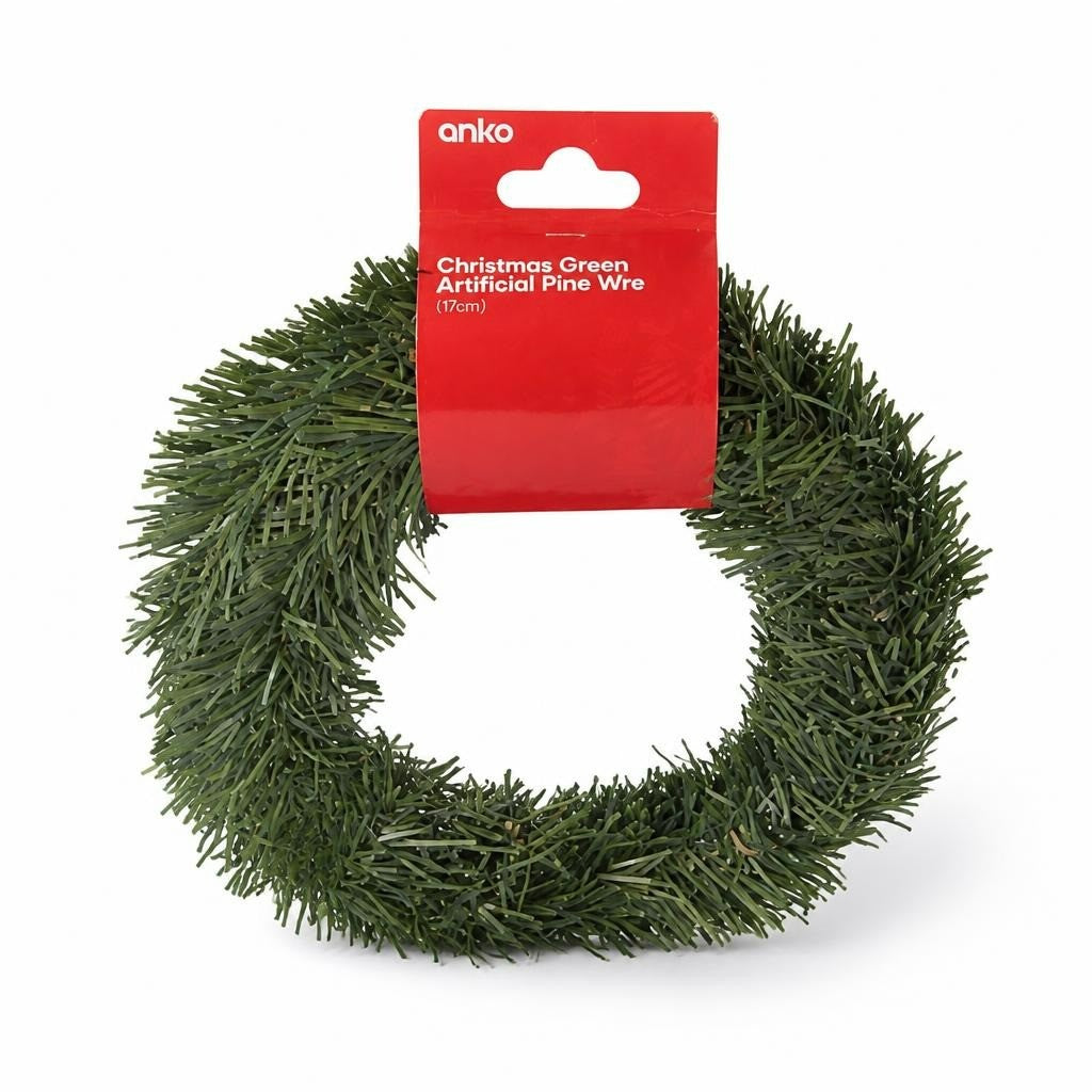 Anko Christmas Craft Artificial Pine Wire Wreath - new at Why Go Less, Lebanon
