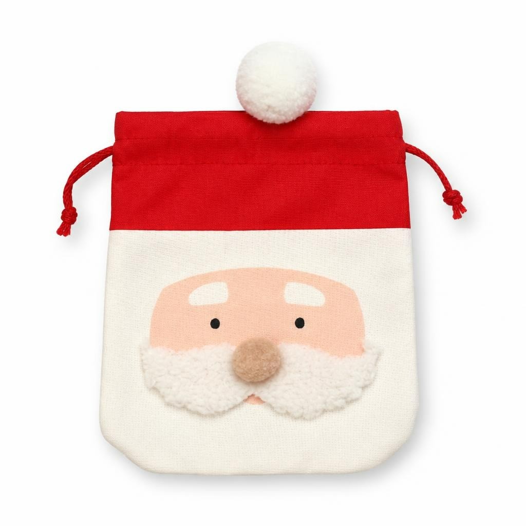 Anko Santa Claus Christmas Drawstring Bag, Red/white - new at Why Go Less, Lebanon