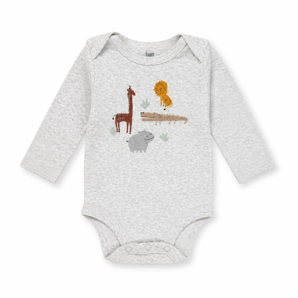 Safari Animals Baby Bodysuit Long Sleeve NWT - pre-loved at Why Go Less, Lebanon