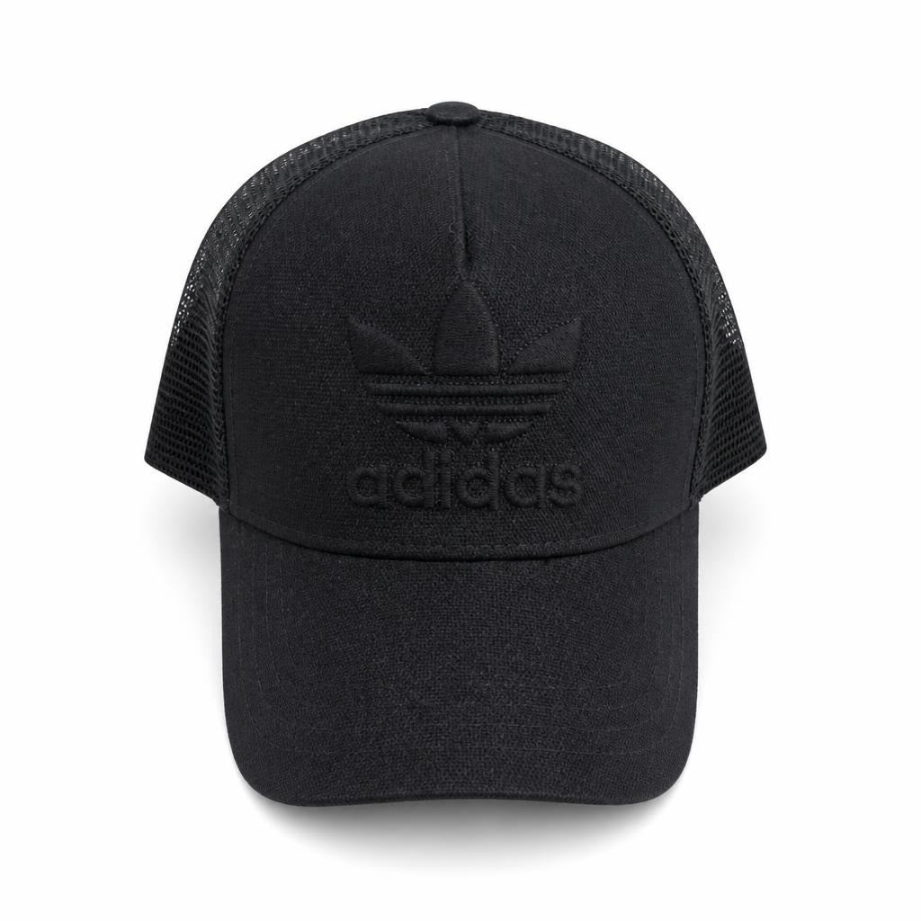 Adidas Originals Black Trucker Mesh Cap - pre-loved at Why Go Less, Lebanon