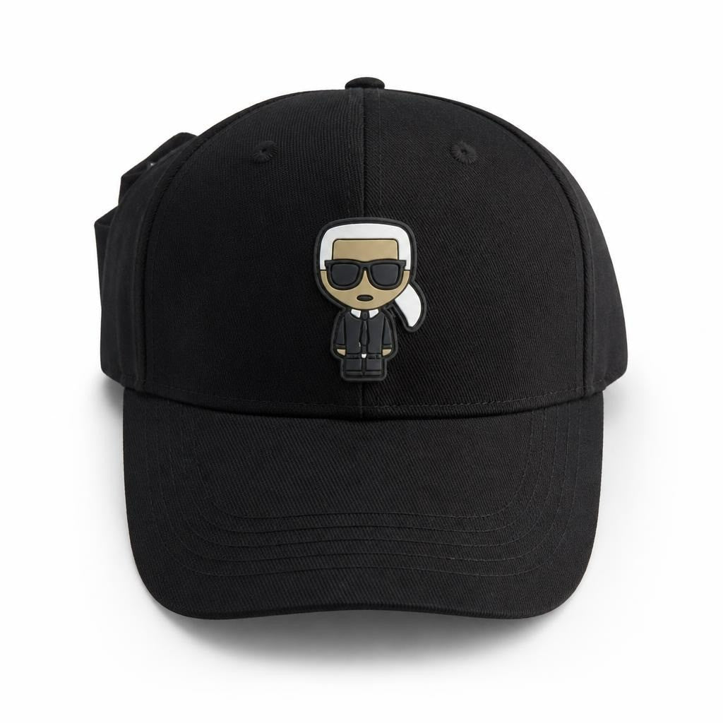 Karl Lagerfeld Iconic Figure Black Baseball Cap - pre-loved at Why Go Less, Lebanon