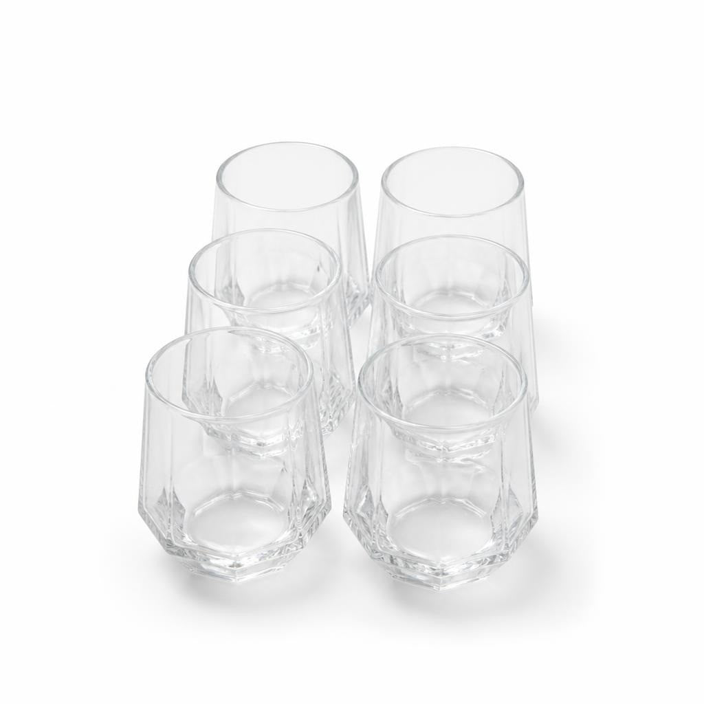 Clear Crystal-cut Whiskey Glasses Set of 6 - pre-loved at Why Go Less, Lebanon