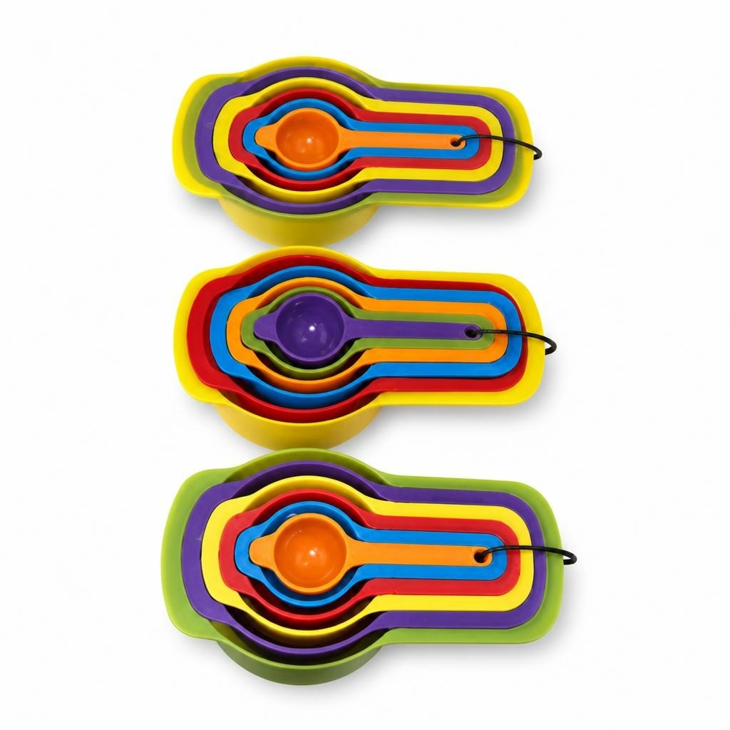 6pc Colorful Measuring Spoon Sets X3 - pre-loved at Why Go Less, Lebanon