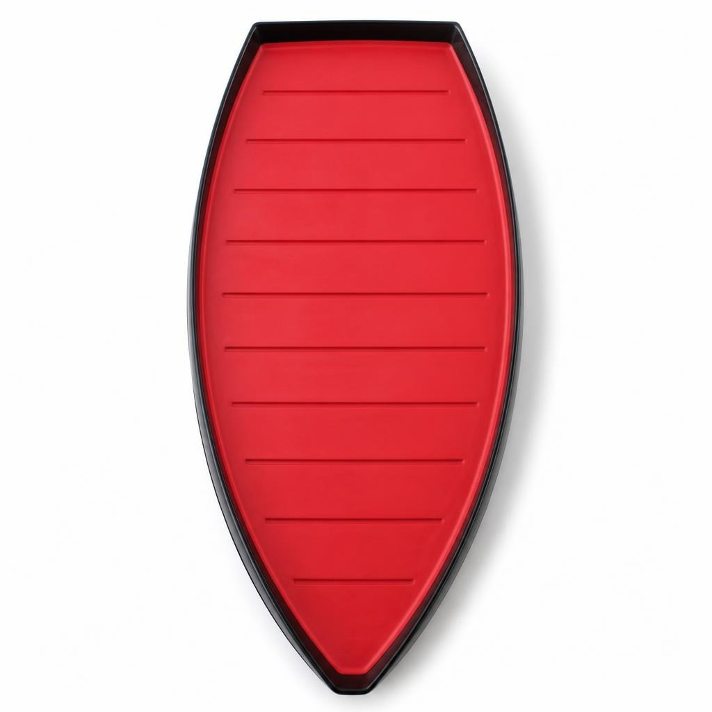 Red & Black Boat-shaped Serving Tray - pre-loved at Why Go Less, Lebanon