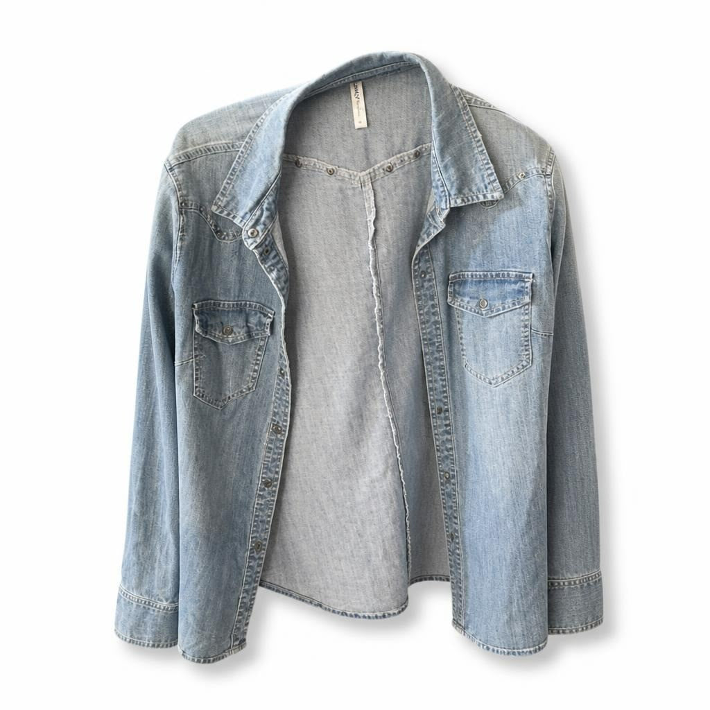 Denim Jacket Light Blue Casual - pre-loved at Why Go Less, Lebanon