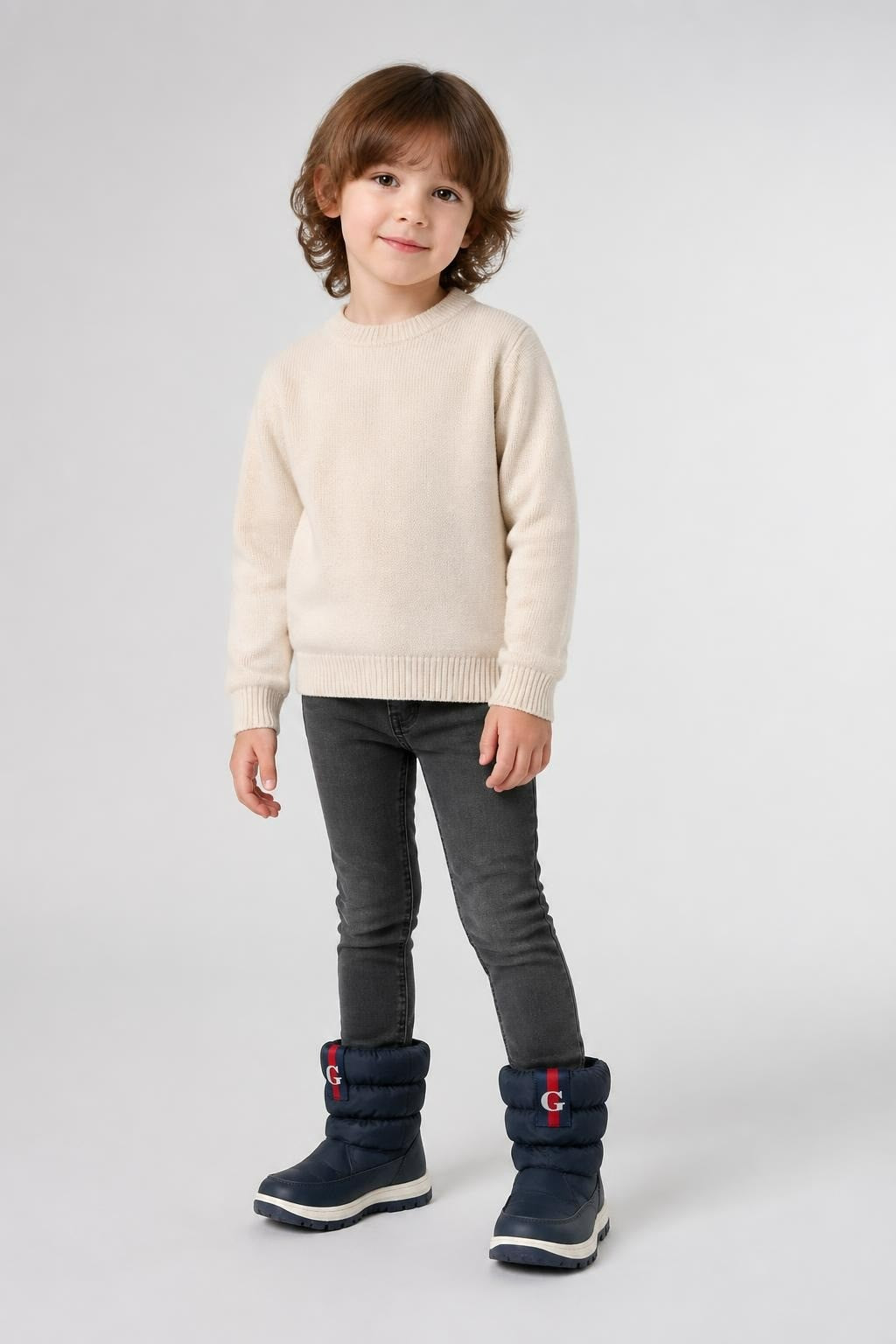 G Navy Blue Kids Snow Boots - pre-loved at Why Go Less, Lebanon