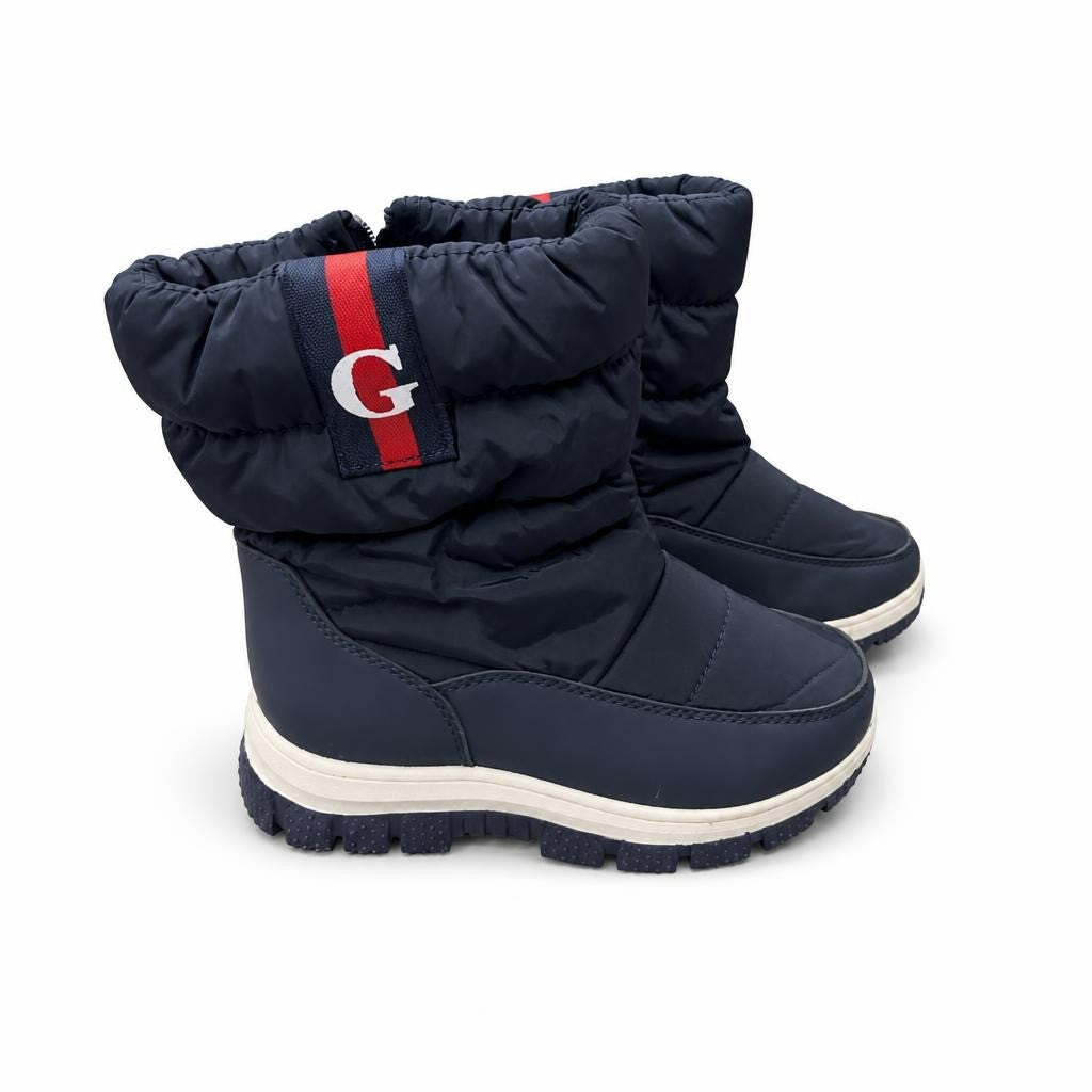 G Navy Blue Kids Snow Boots - pre-loved at Why Go Less, Lebanon