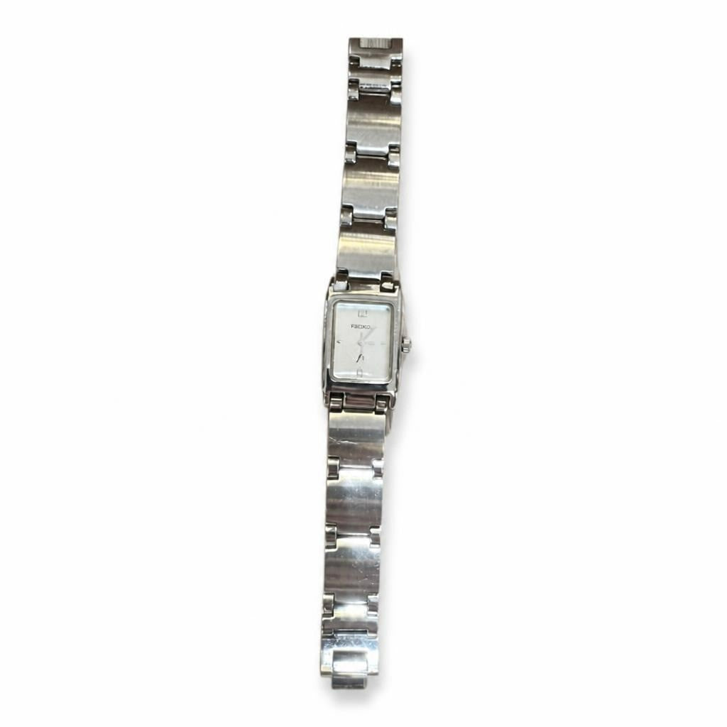 Fossil Silver Rectangle Dial Women's Watch - pre-loved at Why Go Less, Lebanon