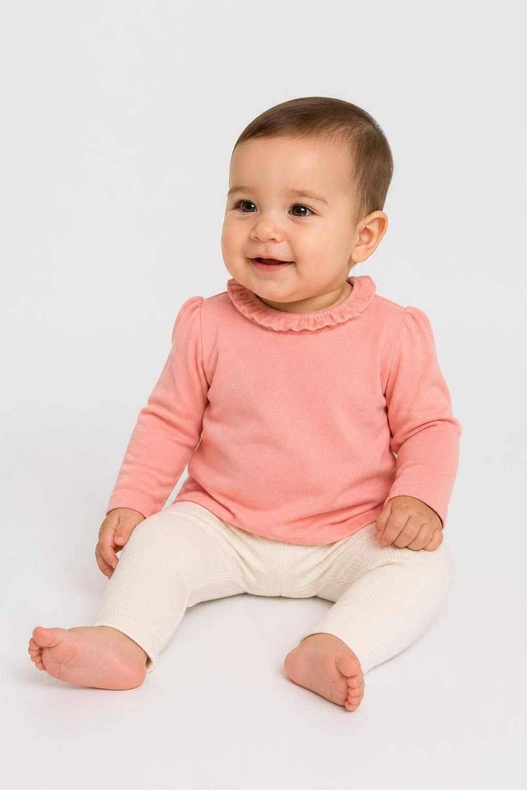Pink Long Sleeve Baby Turtleneck Top - pre-loved at Why Go Less, Lebanon