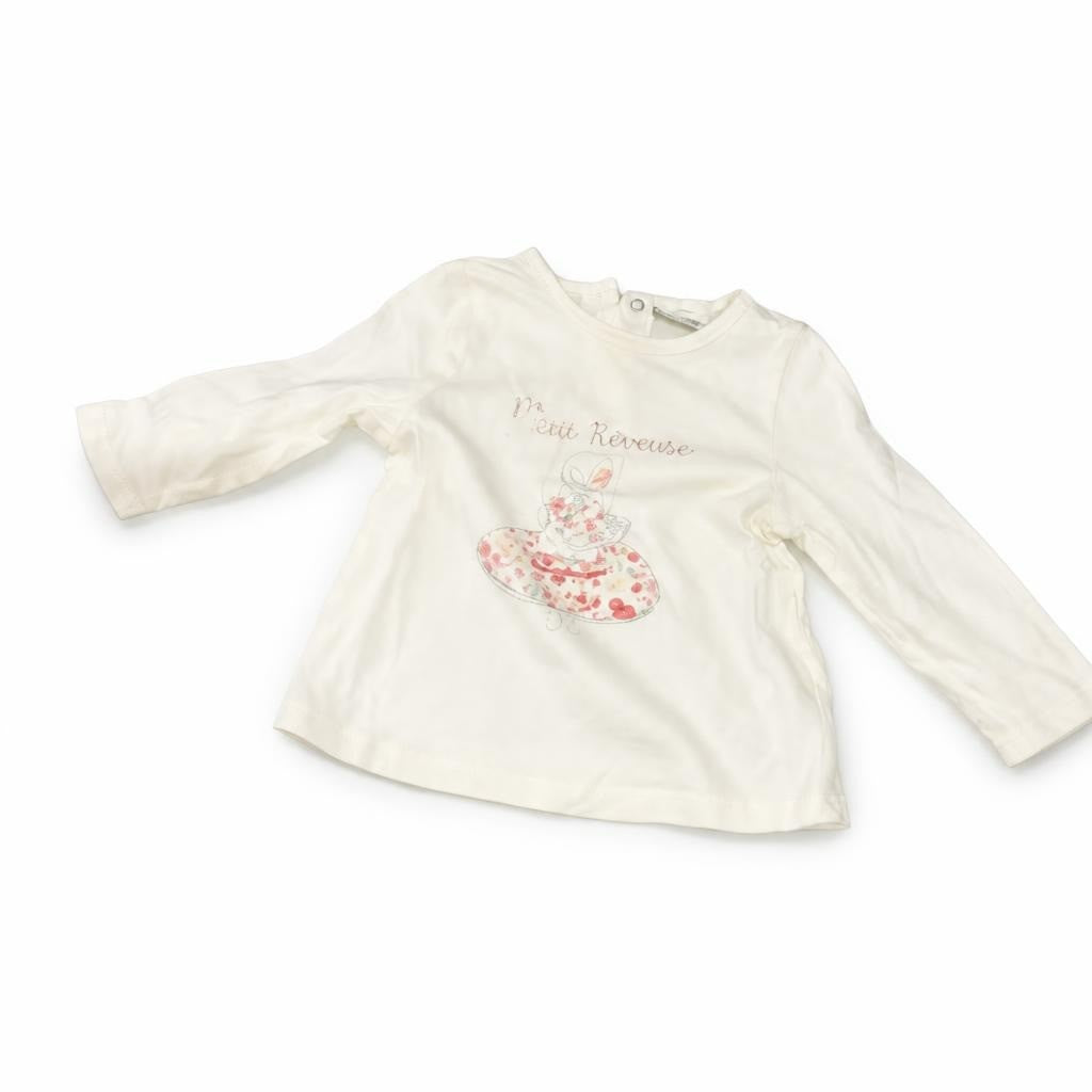 Mini Reveuse White Long Sleeve Baby Top - pre-loved at Why Go Less, Lebanon