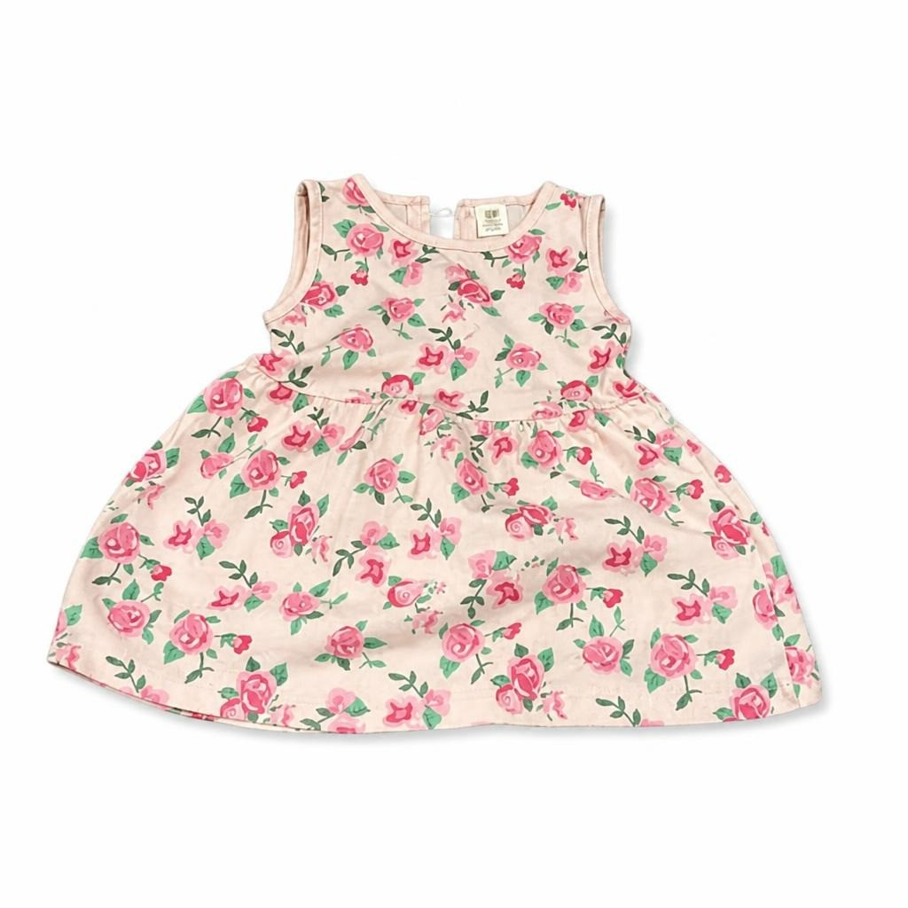 Baby Girl Floral Dress Pink Roses Carter's - pre-loved at Why Go Less, Lebanon