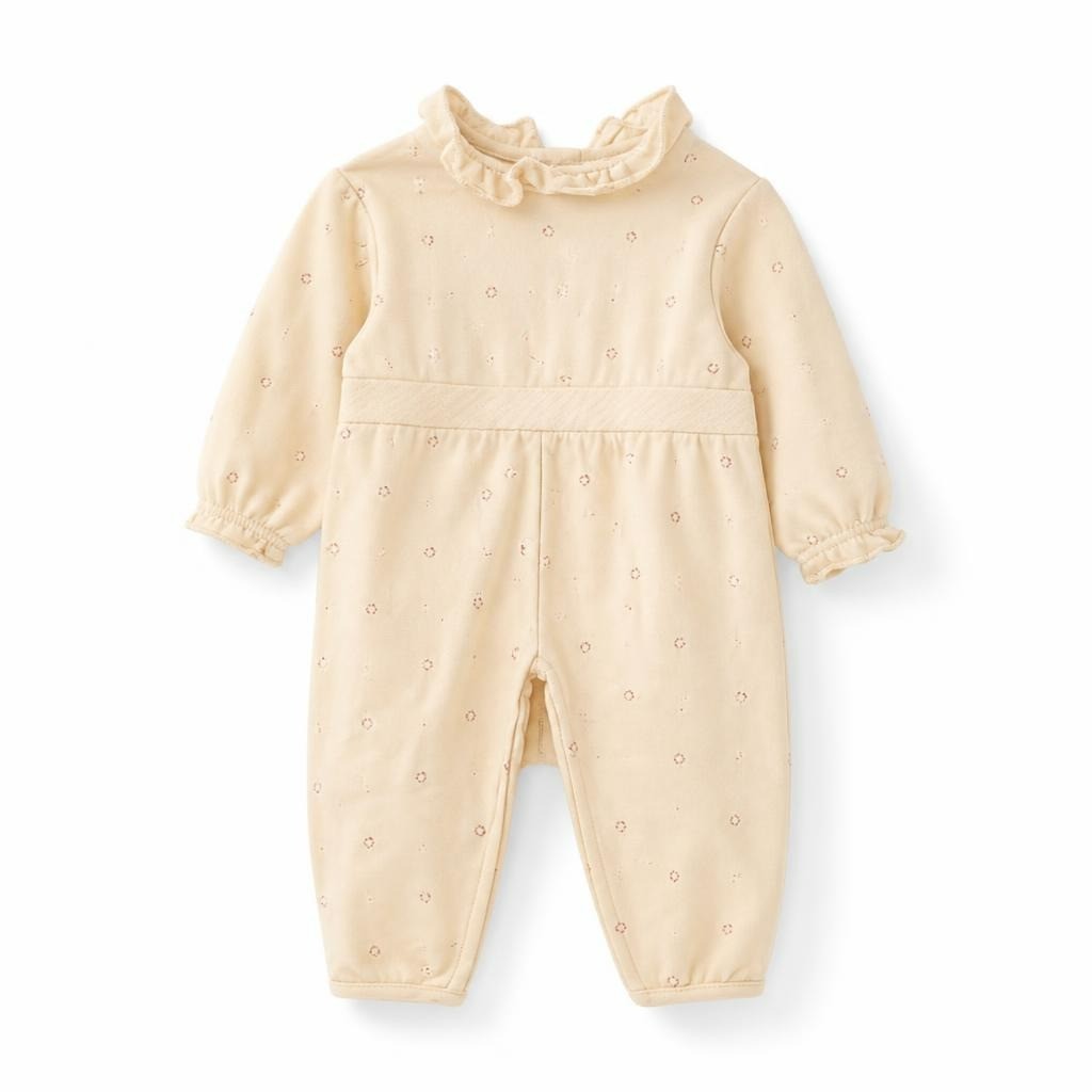 Cream Heart Print 2-piece Baby Set - pre-loved at Why Go Less, Lebanon