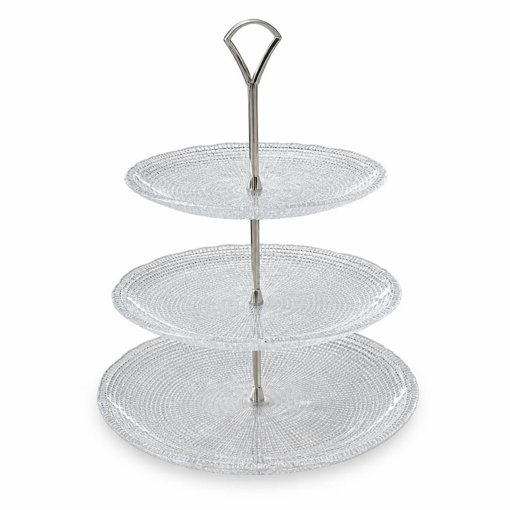 3-tier Glass Cake/cupcake Stand, Clear - pre-loved at Why Go Less, Lebanon