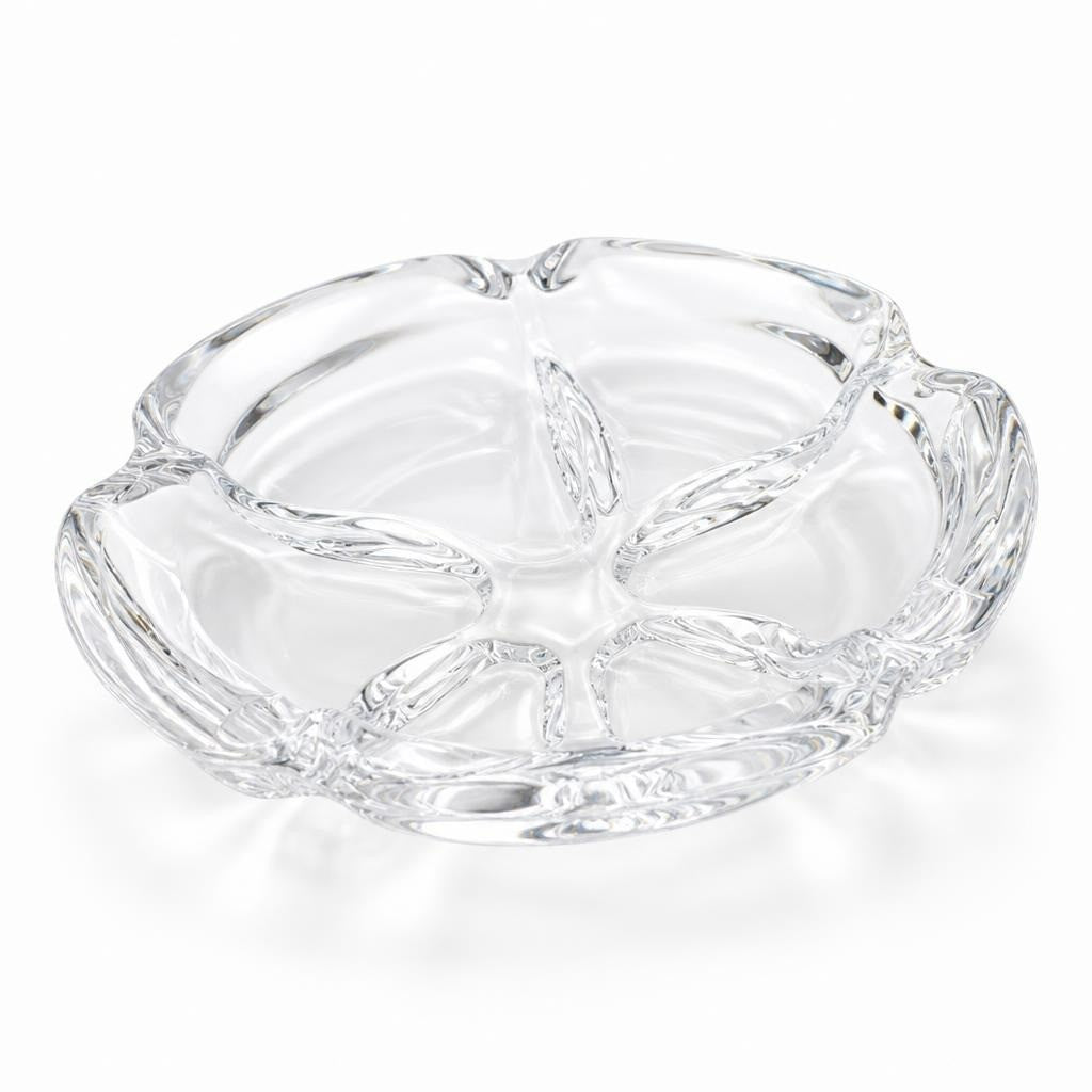 Crystal Glass Divided Serving Bowl, Clear - pre-loved at Why Go Less, Lebanon