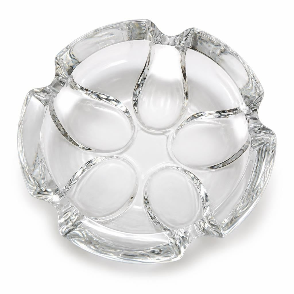 Crystal Glass Divided Serving Bowl, Clear - pre-loved at Why Go Less, Lebanon