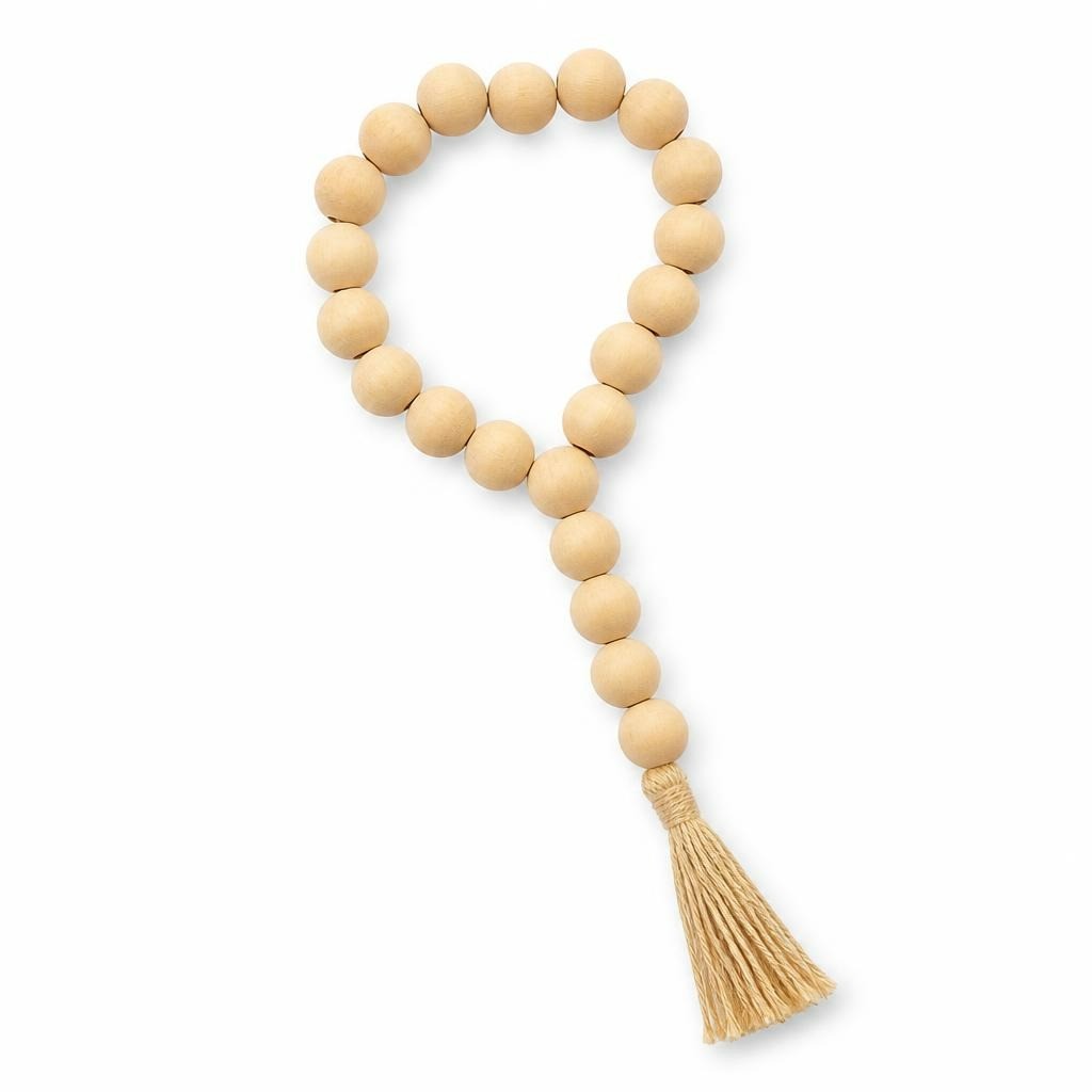 Genuine Ivory Bead Garland with Tassel, Natural Tone - pre-loved at Why Go Less, Lebanon