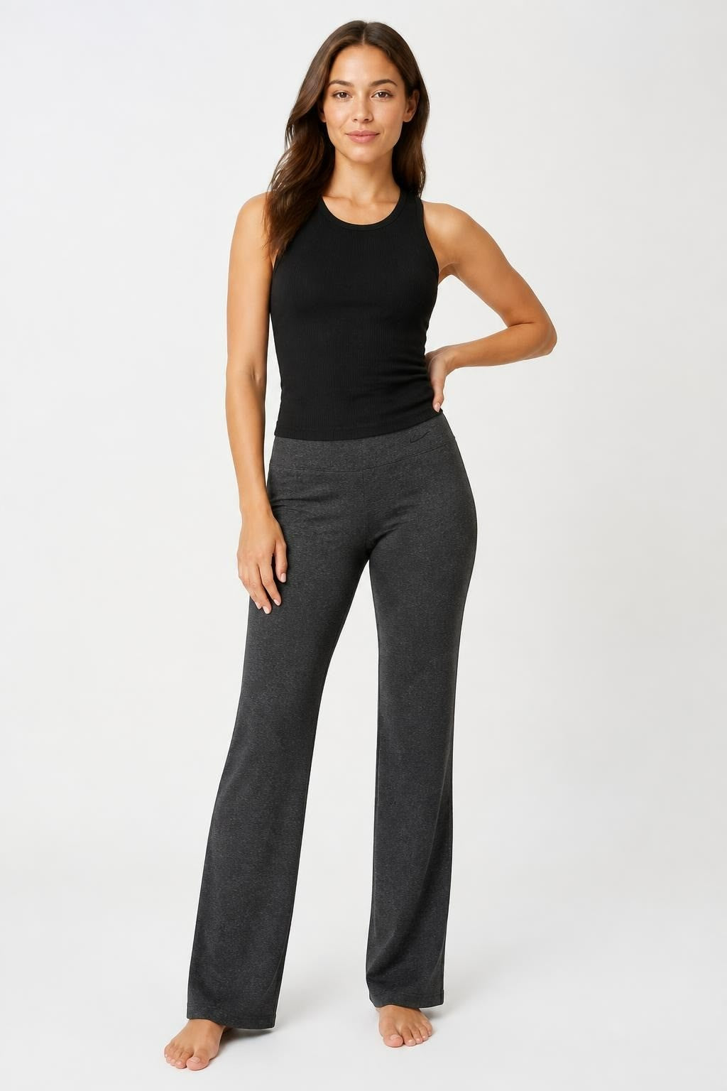 Nike Dri-fit Dark Gray Flare Leg Pants XS - pre-loved at Why Go Less, Lebanon