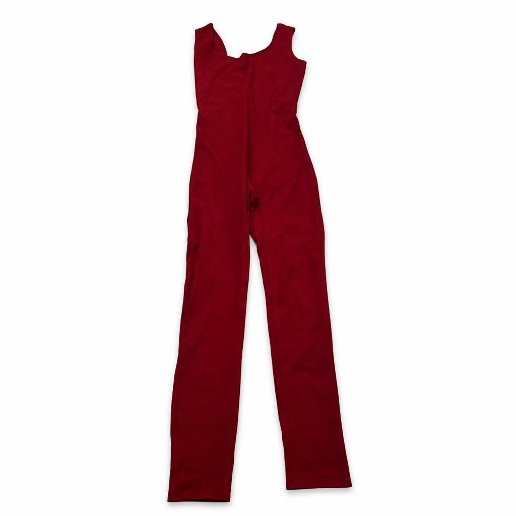 Red Sleeveless Jumpsuit, Full Length - pre-loved at Why Go Less, Lebanon
