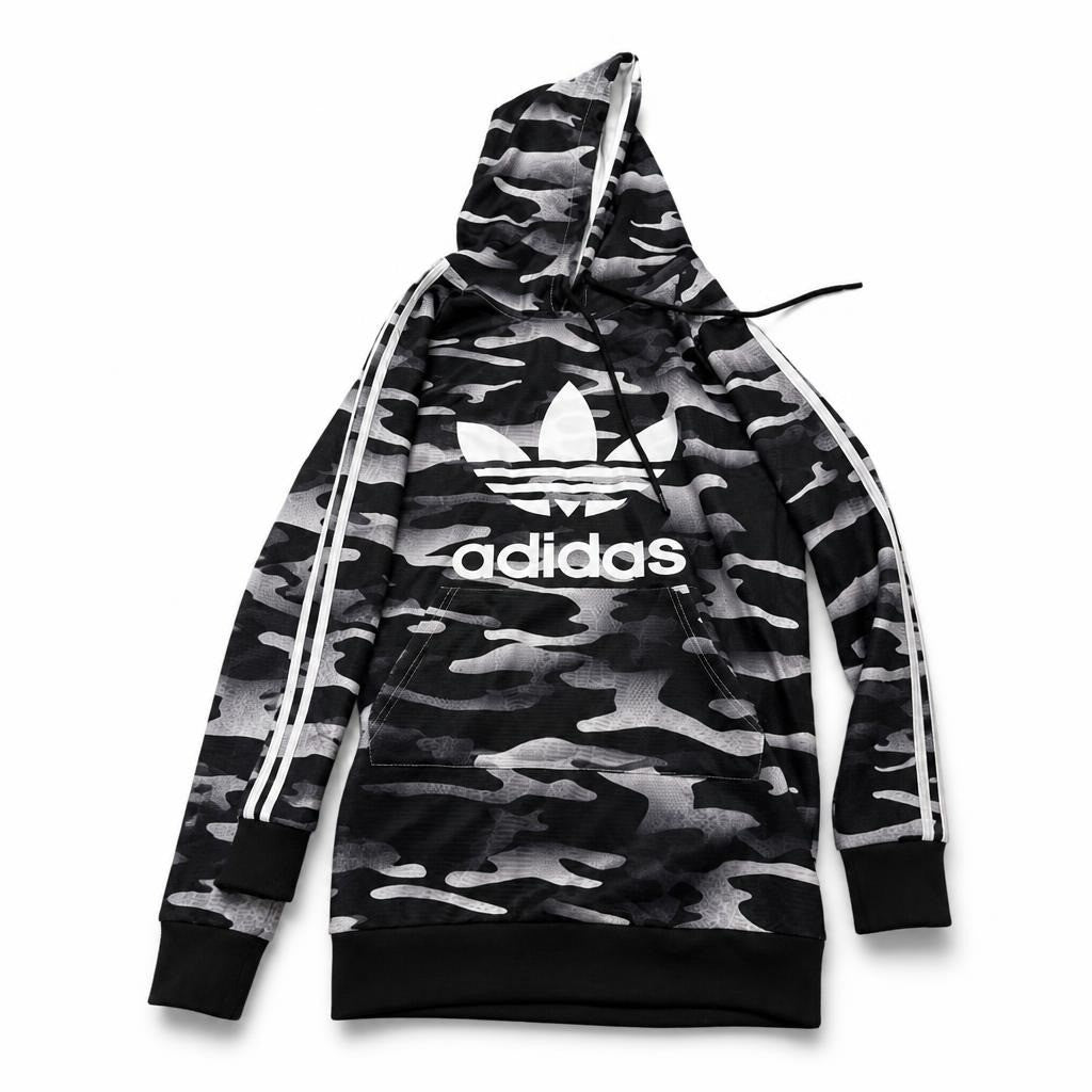 Adidas Originals Camo Hoodie Dress, XL - pre-loved at Why Go Less, Lebanon