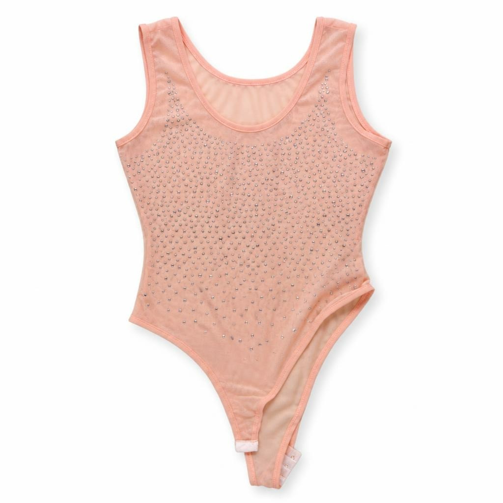 Pink Rhinestone Embellished Bodysuit Size S NWT - new at Why Go Less, Lebanon