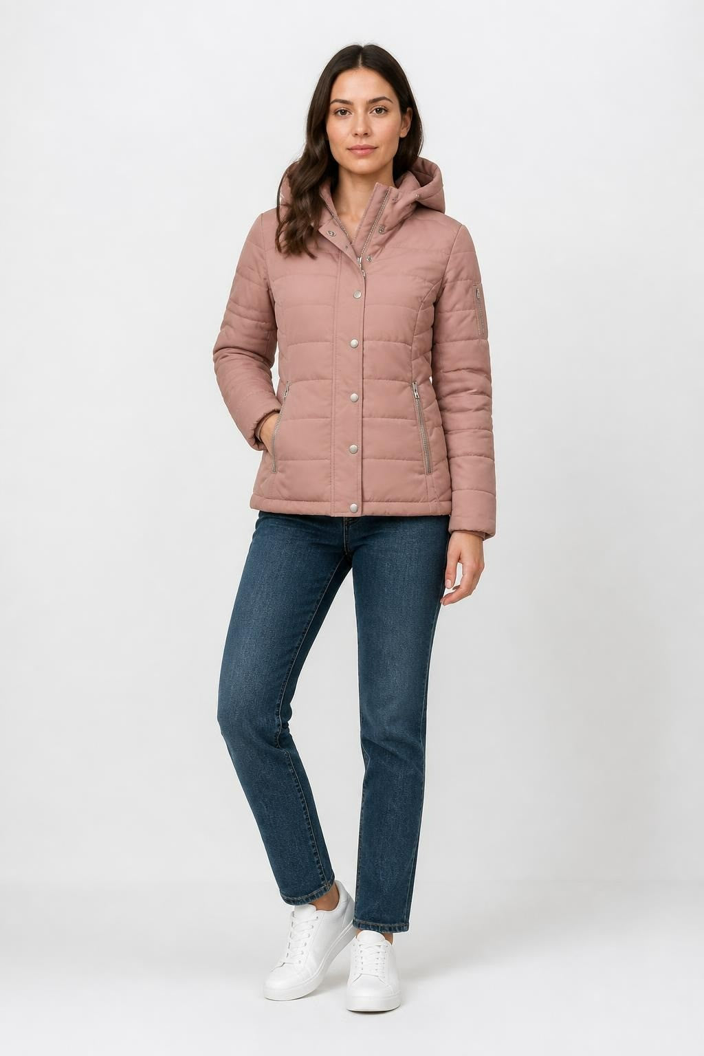 LCW Casual Pink Puffer Jacket with Hood Sz 36 - pre-loved at Why Go Less, Lebanon