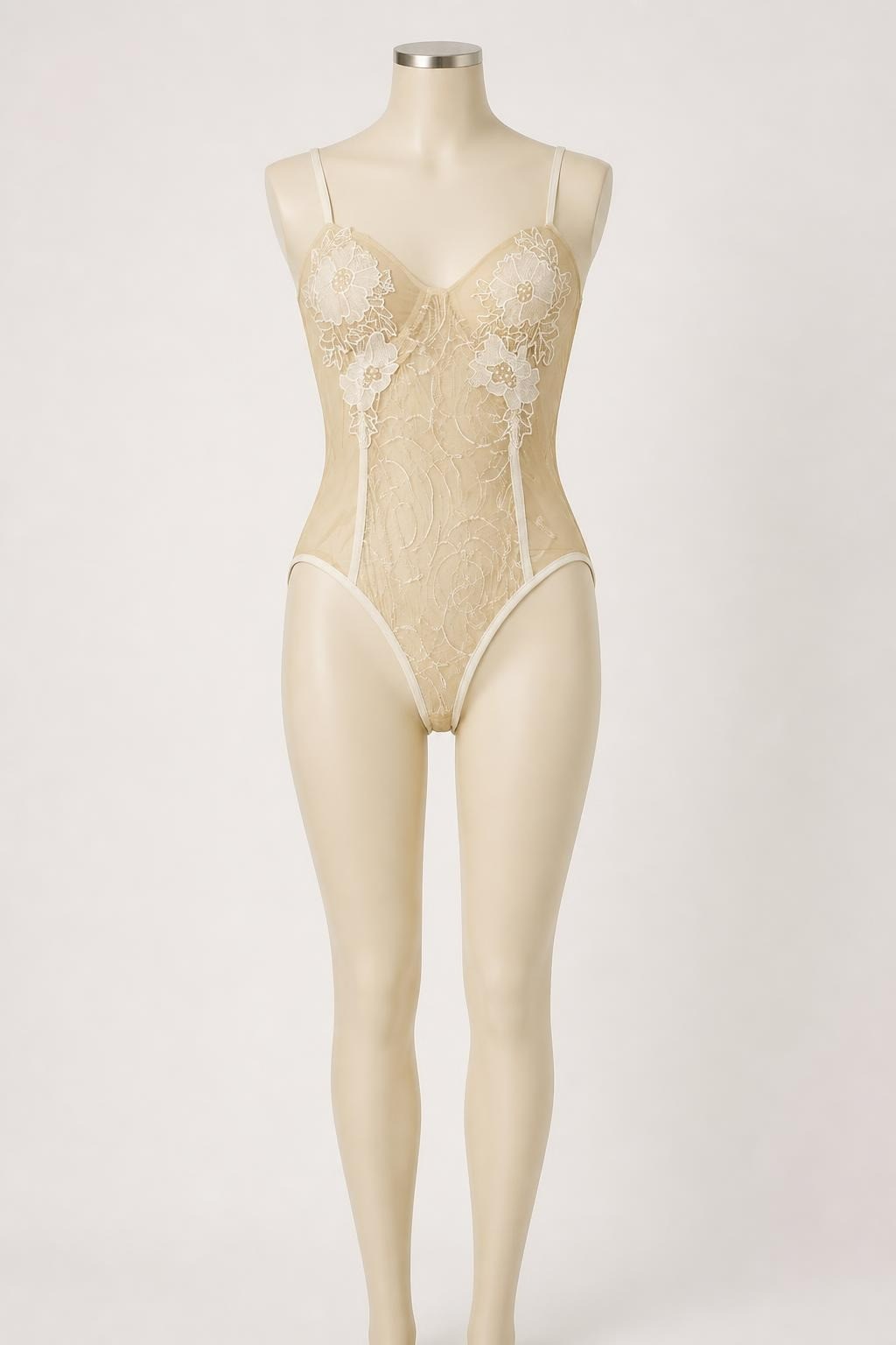 Entry Ivory Lace Floral Bodysuit - new at Why Go Less, Lebanon