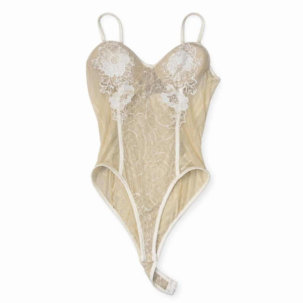 Entry Ivory Lace Floral Bodysuit - new at Why Go Less, Lebanon