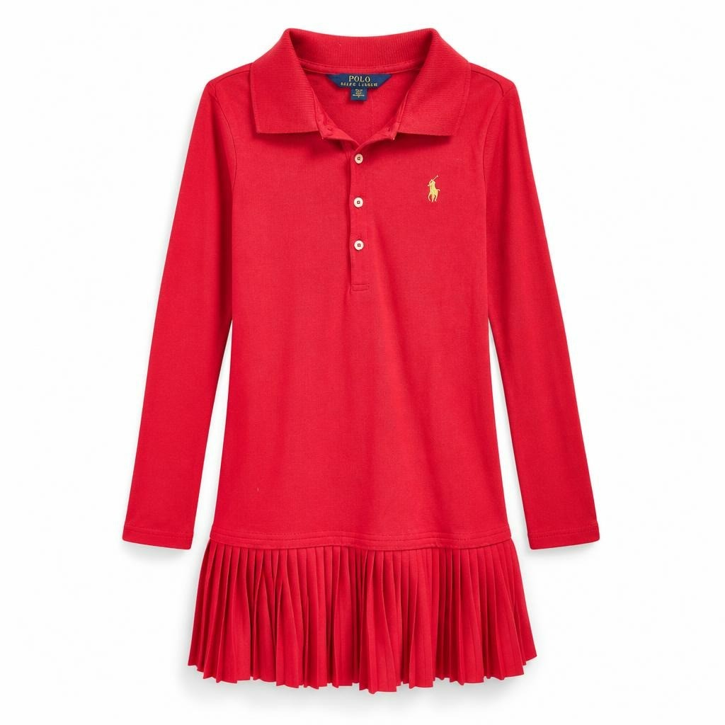 Polo Ralph Lauren Red Pleated Polo Dress S/P - pre-loved at Why Go Less, Lebanon