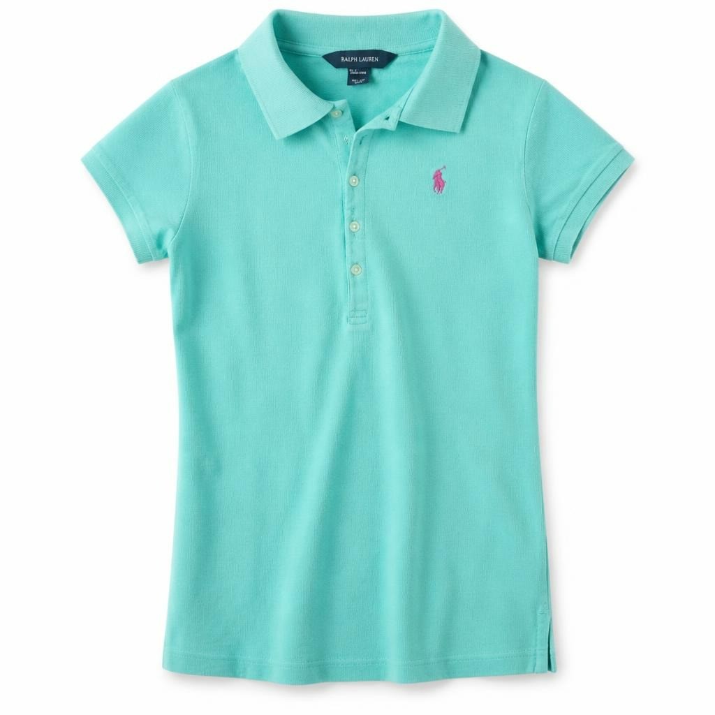Ralph Lauren Polo Shirt Teal/mint, Women's S - pre-loved at Why Go Less, Lebanon